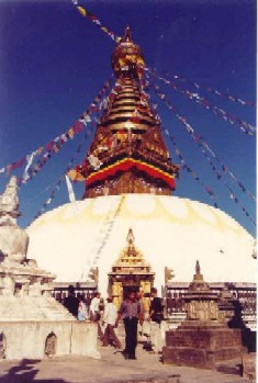 Swayambounath, Kathmandu i Nepal.